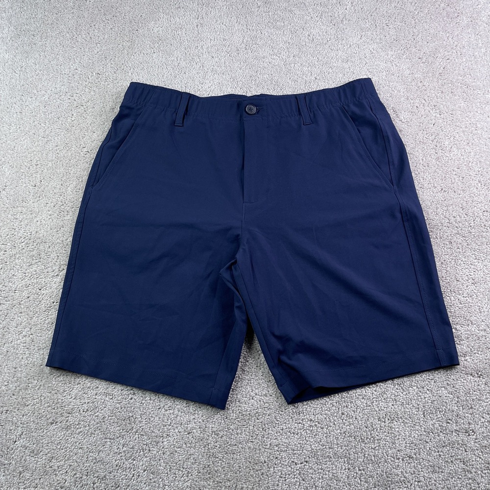 Under Armour Shorts Mens 35 Navy Blue Drive 10 Inch Golf Performance Stretch